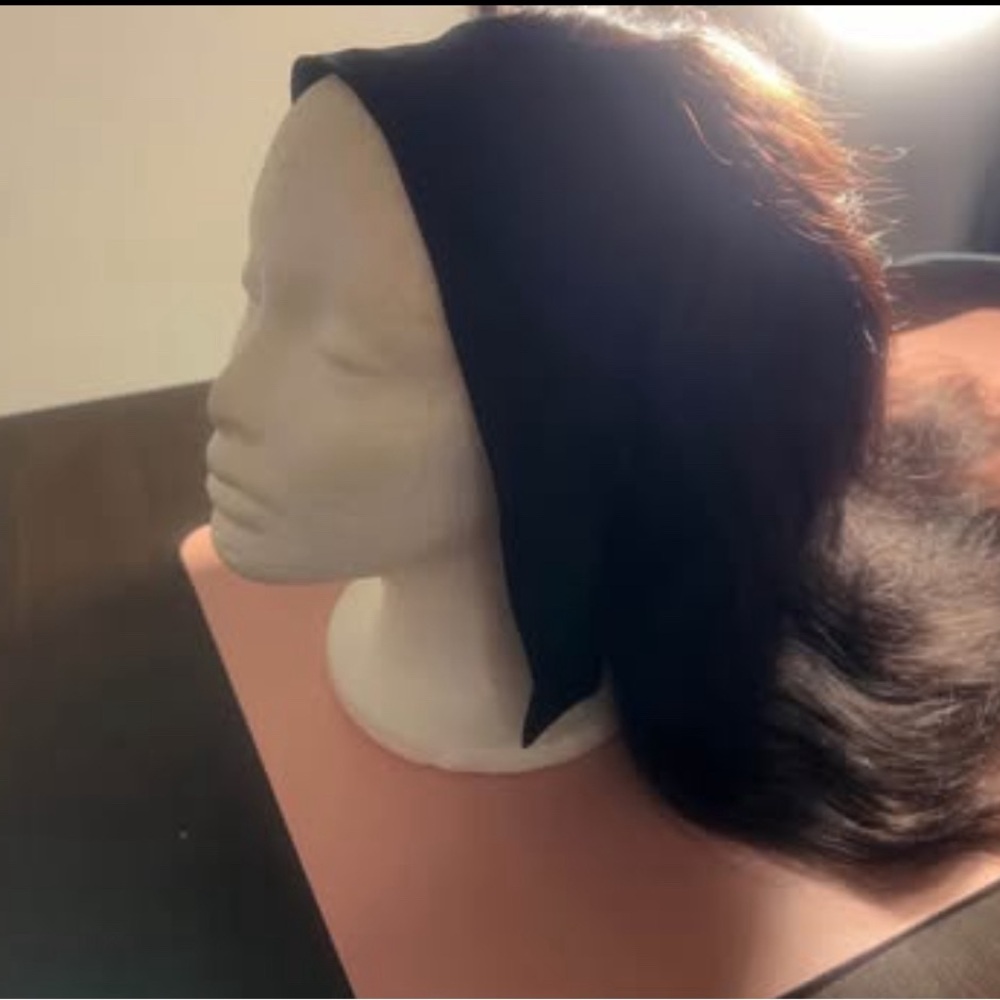 Headband wig 22 inches human hair naturally black